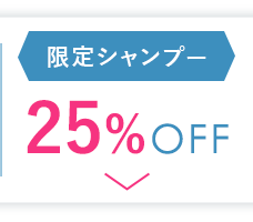 限定シャンプー25%OFF